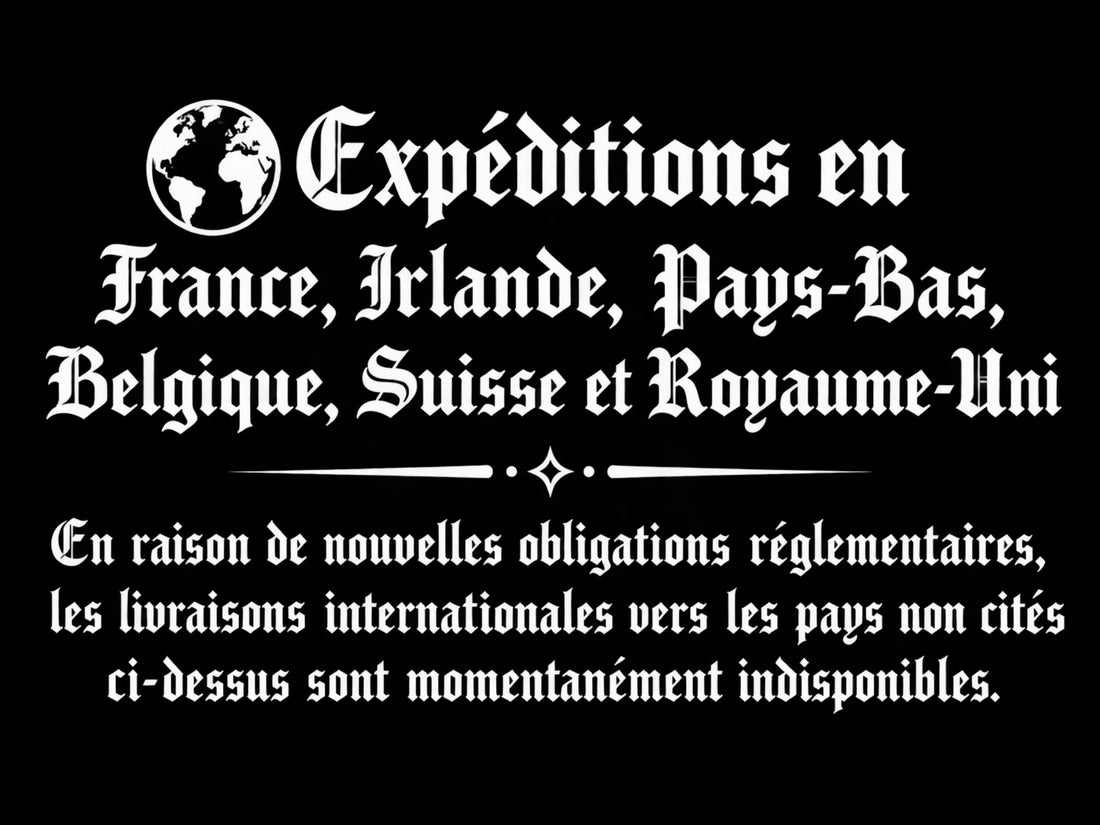 Information concernant les livraisons internationales