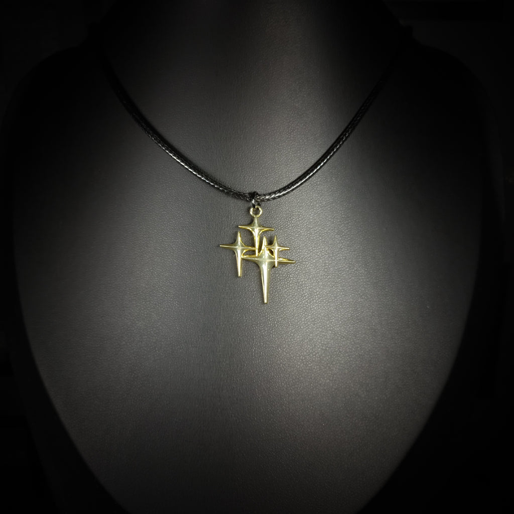 Collier Étoiles Célestes Dorées Multiples