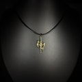 Collier Cœur et Croix Célestes Dorées