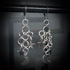 Boucles d’Oreilles Lune & Étoiles