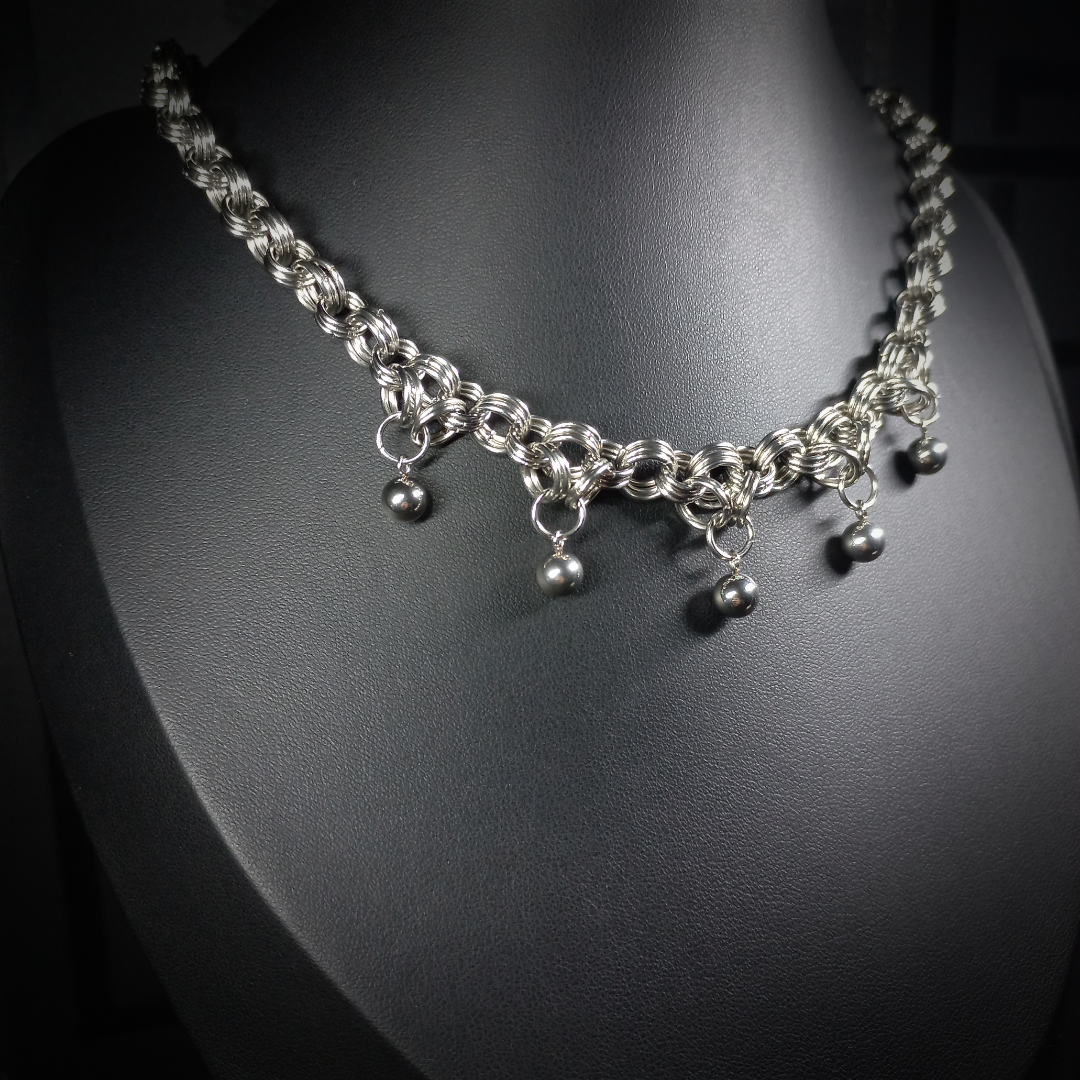 Collier Midnight – Steel Pearl