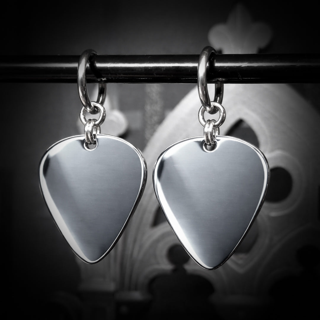 Boucles d’Oreilles Médiator Acier