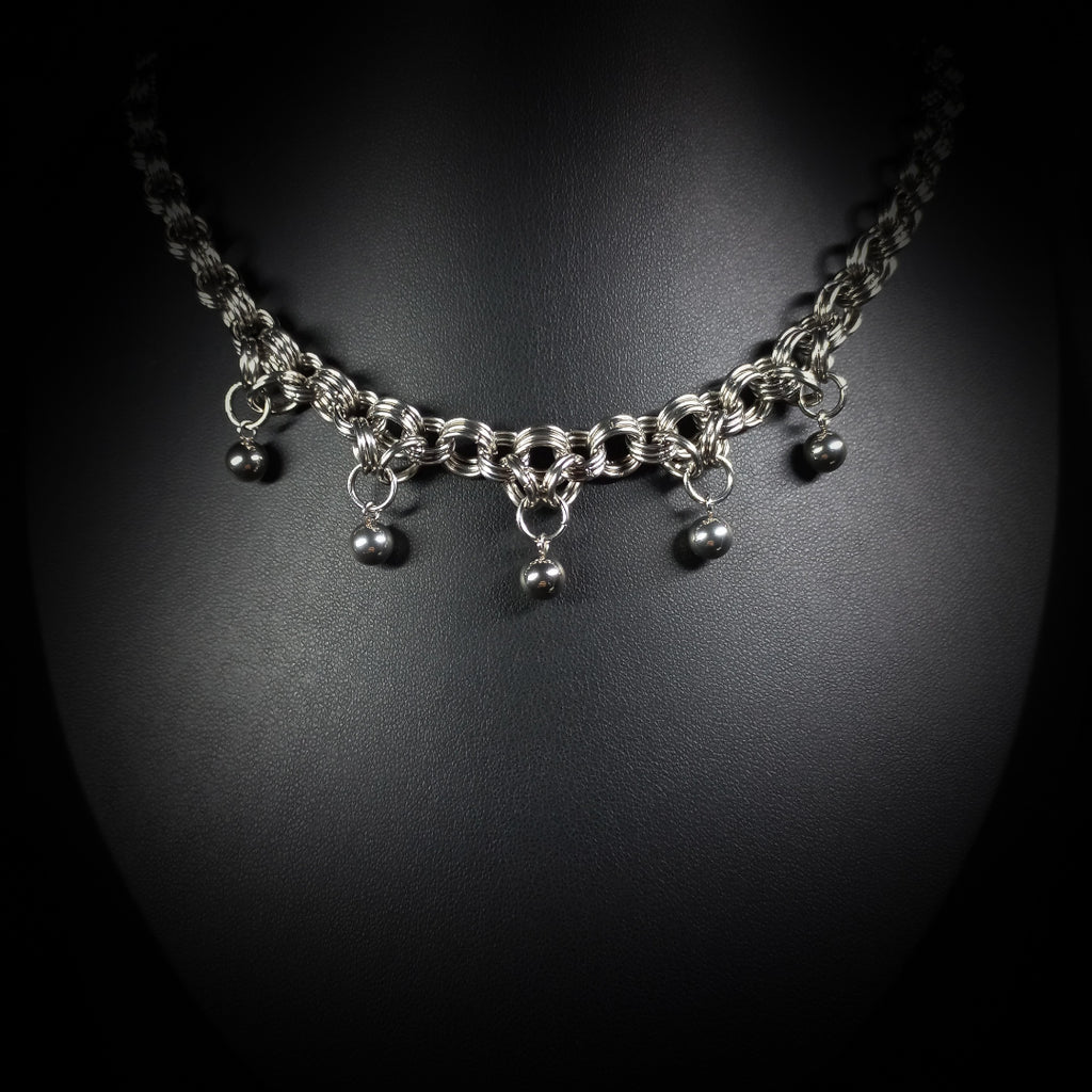 Collier Midnight – Steel Pearl