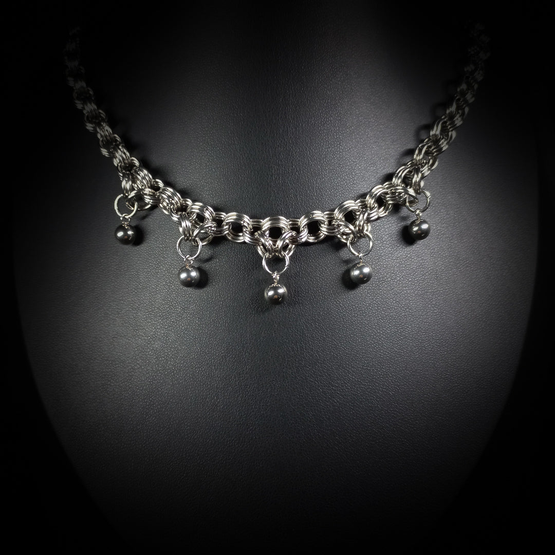 Collier Midnight – Steel Pearl