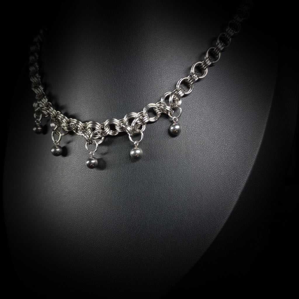 Collier Midnight – Steel Pearl